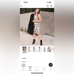 Leopard Print Satin Cowl Neck
Slip Dress